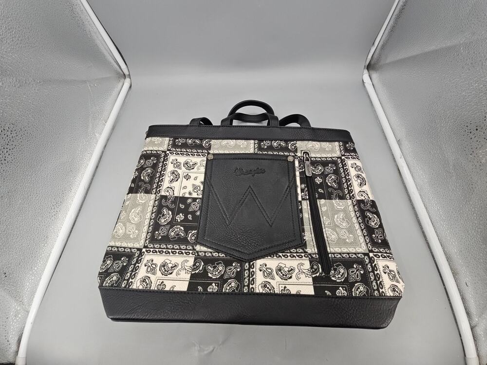 Wrangler Paisley Pattern Dual Sided Print Tote Bag